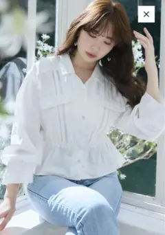 Lace Trimming Cotton Blouseのサムネイル