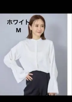 M しまむら　田中里奈　mysa フォーマル　長袖　ブラウス オフホワイト