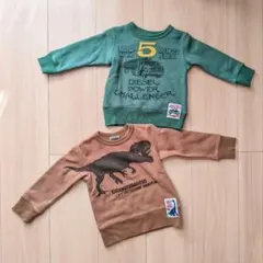 裏起毛トレーナー　2枚セット　80.90