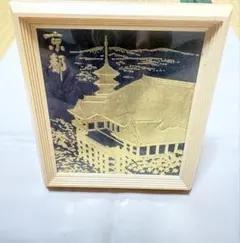 京都 金箔調 卓上インテリアパネル