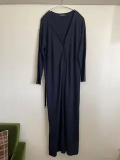 【ナノユニバース】ロングカーディガン　ネイビー