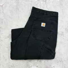 Carhartt　ワークパンツ　ダックパンツ　W39 L28　ブラック　古着のサムネイル
