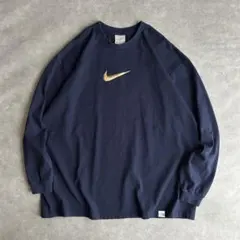 00s ナイキ ロンT スウッシュロゴ センターロゴプリント