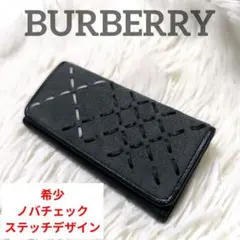 新品 未使用✨️ BURBERRY ノバチェックステッチ キーケース スリム3連のサムネイル