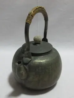 明治期薩摩 純正錫 山崎製造 金工細工『竹文』水注 急須 箱付 - メルカリ