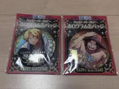 ワンピース エース サボ ハッピーバースデー ホログラム缶バッチ