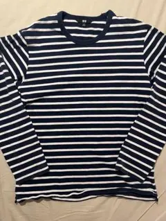 UNIQLO ネイビーボーダーロンT Mサイズ