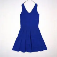 ワンピース (M) ポロ ラルフローレン ストレッチ 裏地なし 青系 古着