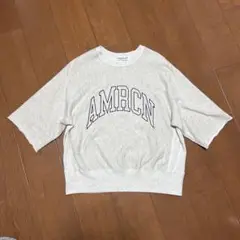 L'Appartement　AMERICANA　カットオフスウェット Americana カットオフ スウェット クルー, Red – Navyblue