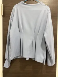 ライトブルー メッシュ長袖シャツ