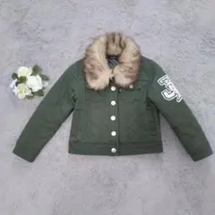 JENNI love キルティング ジャンパー ファー デニムジャケット風