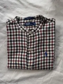 Polo by Ralph Lauren バンドカラー チェック長袖シャツ