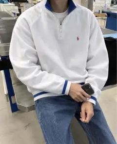 90s polo ralph lauren ハーフジップ スウェット ラルフ