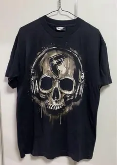 値下げ！美品☆US古着☆F☆スカル メンズ プリントTシャツ