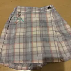 パステルチェックショートスカート