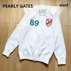 パーリーゲイツ ダブルジップ ニットジャケット ニットブルゾン セーター 白 5