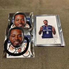 横浜ビーコルセアーズ クラーク選手 ヘアゴム 2個セット&チェキ