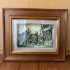 リトグラフ・手彩色。服部和三郎画・51センチ41センチ. - メルカリ