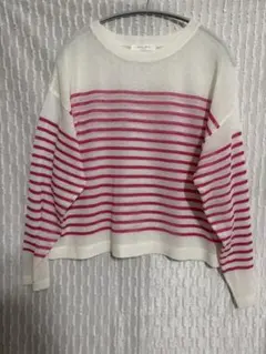 chocol raffine robe ボーダーニット 長袖