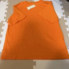 オレンジ色 半袖Tシャツ LL 綿100%のサムネイル