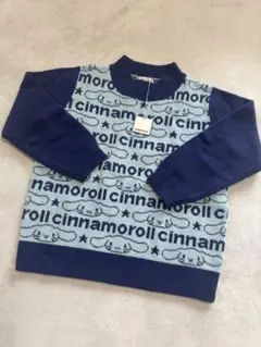 新品タグつき付き　サンリオ　シナモロール柄 ニットトレーナー 110cm