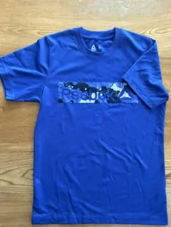 Reebok ドライTシャツ ブルー カモフラロゴ Sサイズのサムネイル