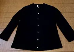 harmonie アルモニ オーガニック コットン カーディガン 黒のサムネイル