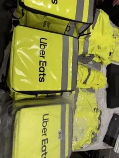 Uber Eats 蛍光イエロー ジャケットと保冷バッグ - メルカリ