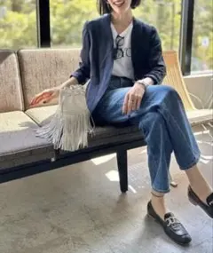 新品☆audrey and john wad リネンノーカラージャケットS☆ザラのサムネイル