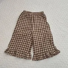 【used】オーガニックズー　チェック　フリルパンツ