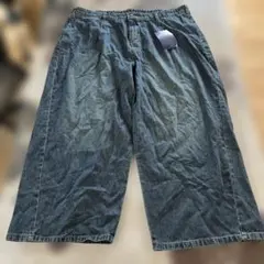 未使用品 タグ付き ニッセン デニム ワイドパンツ 6Lサイズ 大きいサイズのサムネイル
