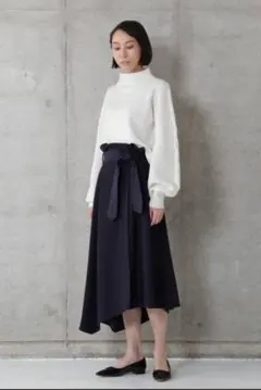 ベルテッドアシメスカート