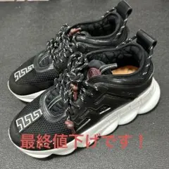 ヴェルサーチ スニーカー チェーンリアクション ブラック 28cm相当 メンズのサムネイル