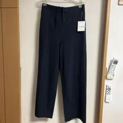 新品　濃紺　ストレッチストレートパンツ　３Ｌ