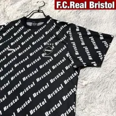【希少デザイン】F.C.R.B. S/S TRAINING TOP 総柄 黒のサムネイル