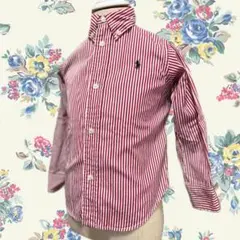 キッズ　Ralph Lauren　ストライプ　フォーマル　シャツ　3T 100