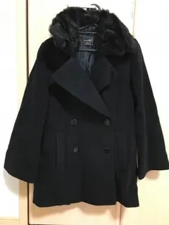 スナイデル コート 黒襟ファー付き