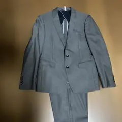 こ*ま様 成人式　グレー チェック柄 ビジネススーツ　A３　青山