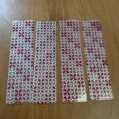 透かしデザインのしおり 4枚セット