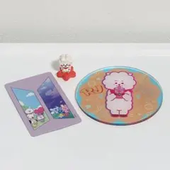 BT21 RJ ミニフィギュア コースター トレカ 3点セット