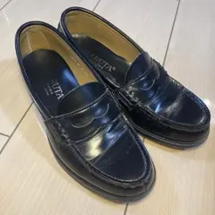 HARUTA 黒 レザー ローファー　レディース