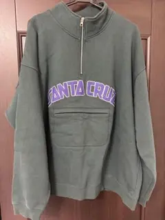 SANTA CRUZ ジッパー付きハイネックスウェット XL
