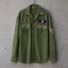 【68年製 実物/ベトナム戦争期】US ARMY OG-107 カスタムシャツ