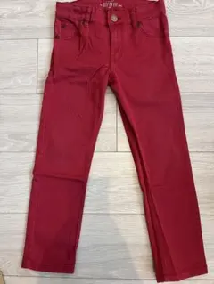 H&M 赤 スリムフィット 長ズボン 100cm~ 美品