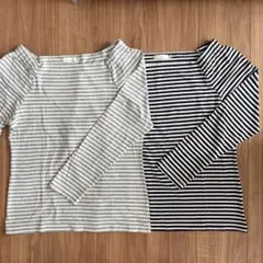 アース　ボーダー　ロンT 　2枚セット　オフショル プルオーバー