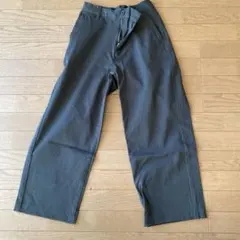 無印良品　チノワイドパンツ　チャコールグレー