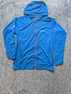 フード付きパーカー S 青