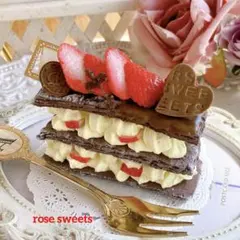 フェイクスイーツ♡カスタードショコラミルフィーユ♡