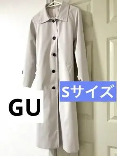 ライトグレージュ スプリングコート ウエストベルト付き