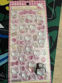 サンスター文具正規品　ボンボンドロップシール　サンリオ第2弾　ハローキティピンク